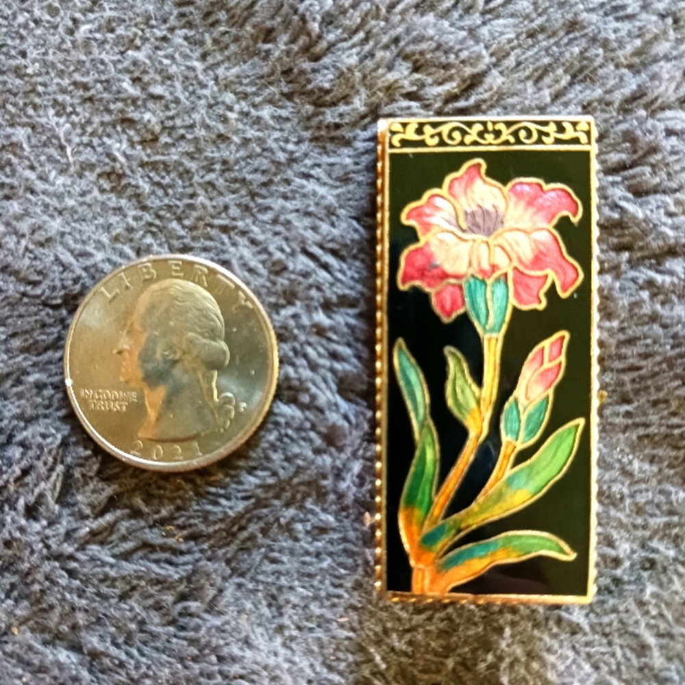 Pearlized Pink Flower Money Clip